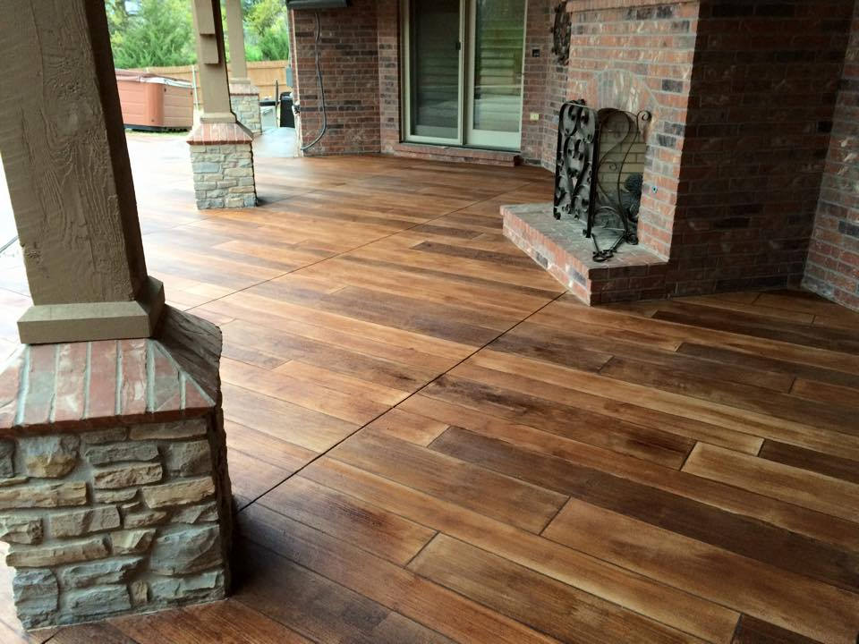 Stained Concrete Wood Fort Wayne, Indiana | Supremecrete
