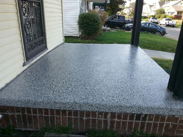 Front Porch Concrete Resurface Makeover Lima Oh Supremecrete - How To Resurfacing Concrete Patio